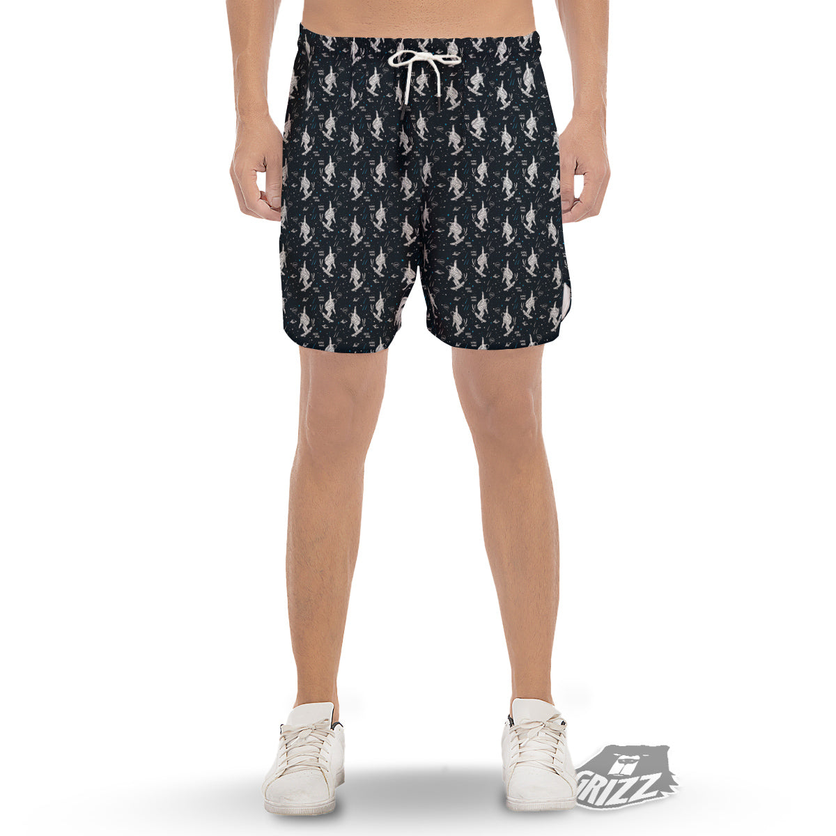 Astronaut Cute Print Pattern Men's Gym Shorts-grizzshop