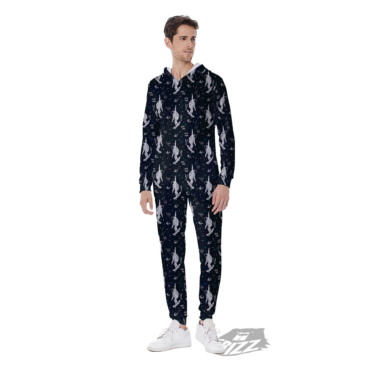 Astronaut Cute Print Pattern Men's Jumpsuit-grizzshop