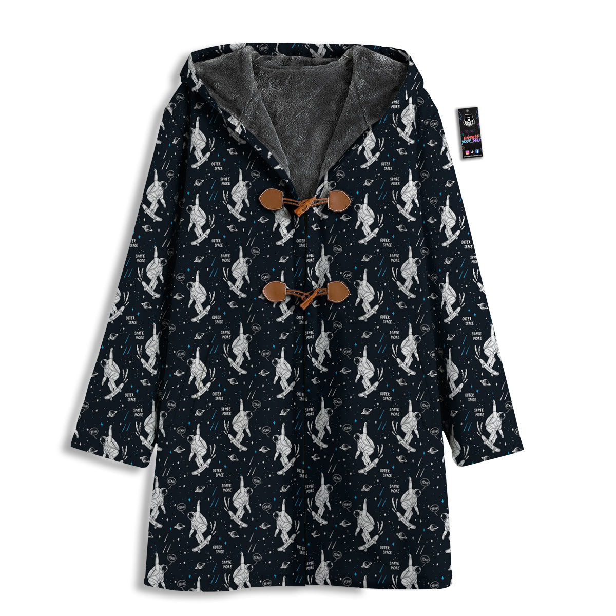 Astronaut Cute Print Pattern Men's Windbreaker Jacket-grizzshop