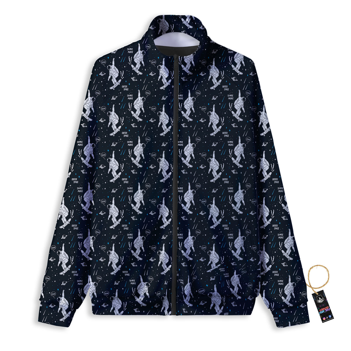Astronaut Cute Print Pattern Track Jacket-grizzshop