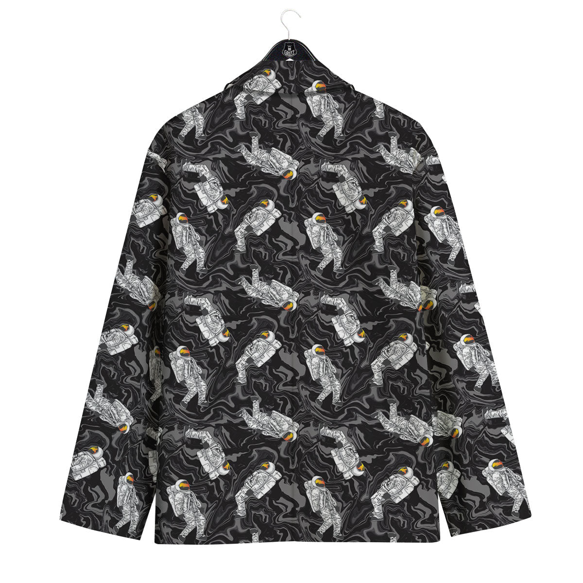 Astronaut Floating In Space Print Men's Sport Coat-grizzshop