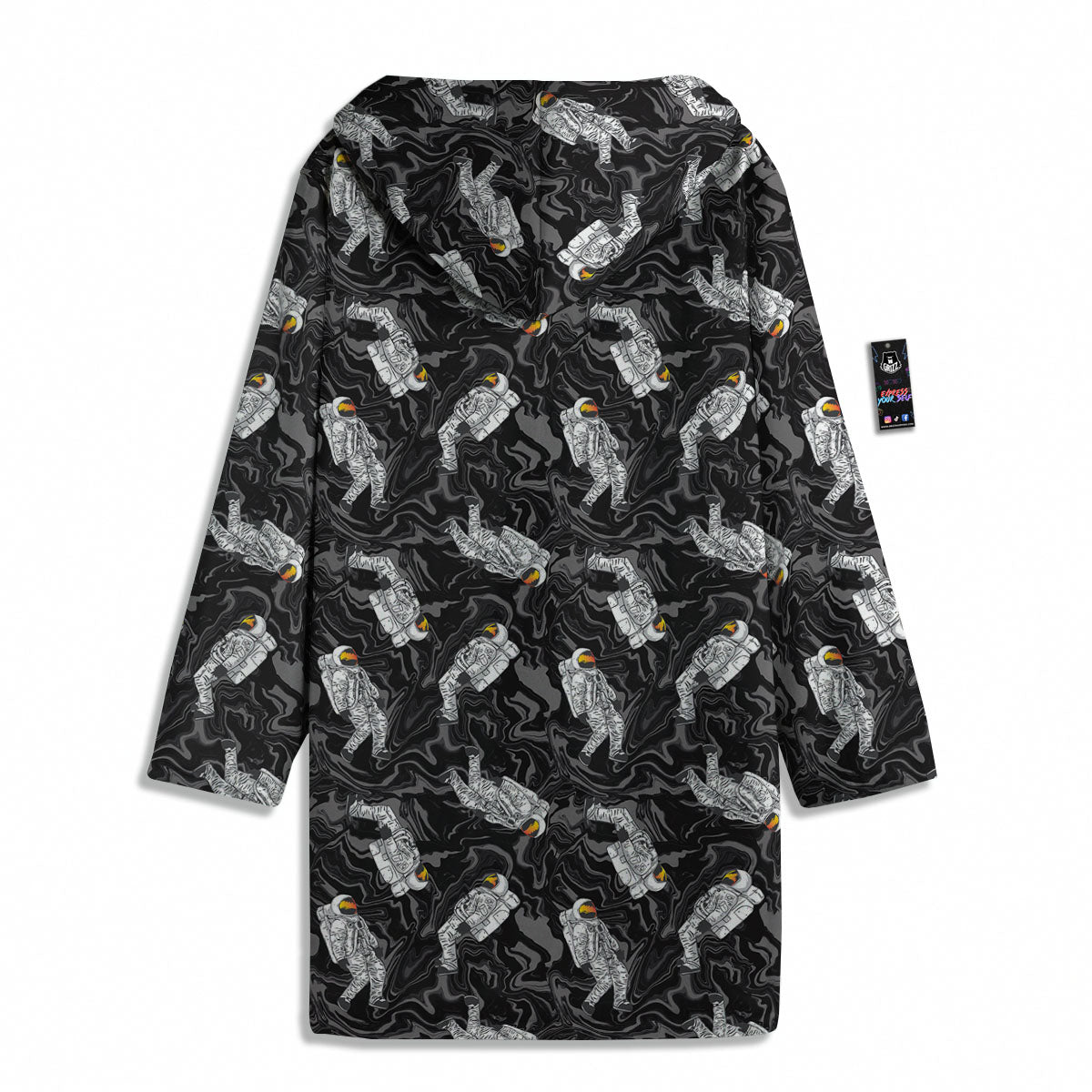 Astronaut Floating In Space Print Men's Windbreaker Jacket-grizzshop