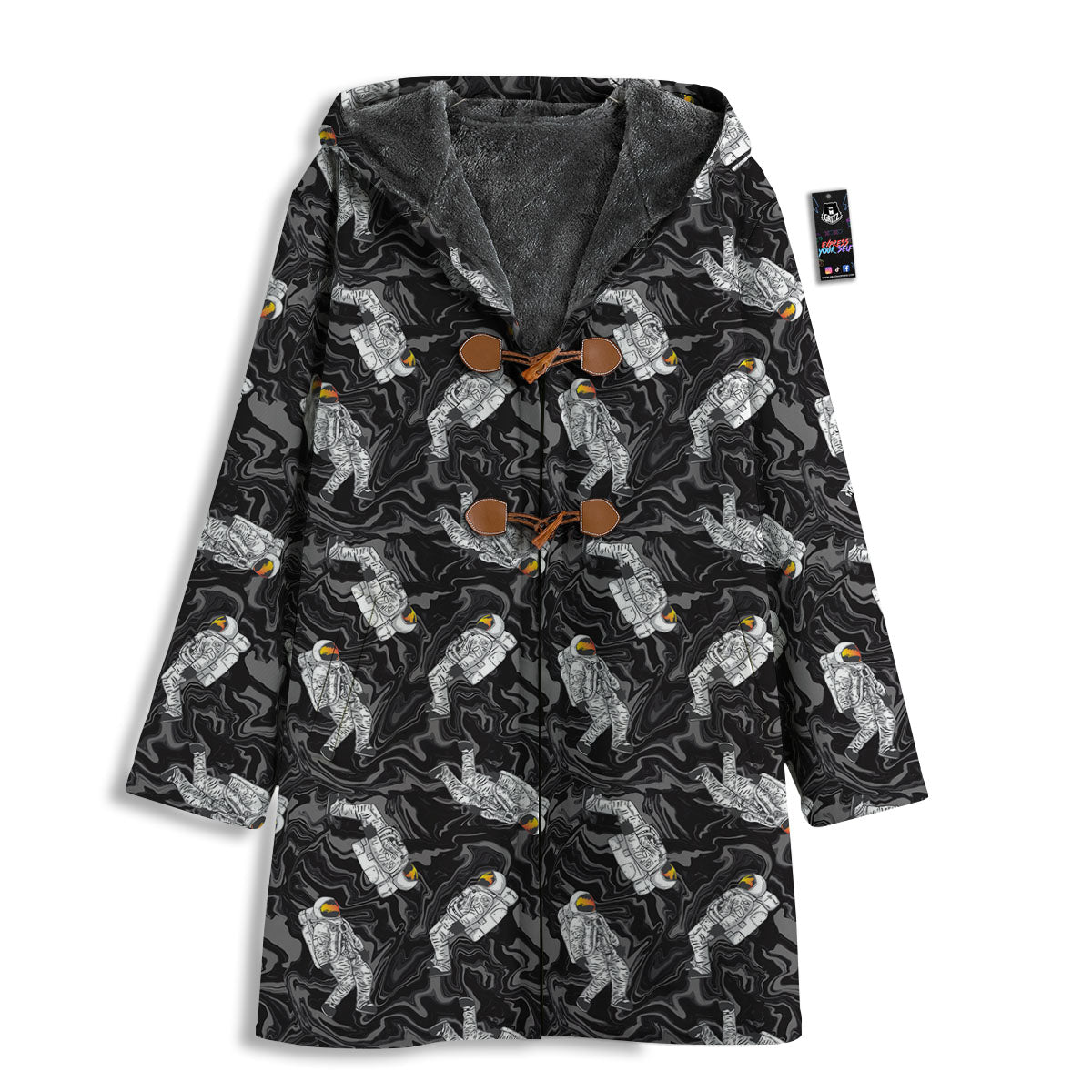 Astronaut Floating In Space Print Men's Windbreaker Jacket-grizzshop