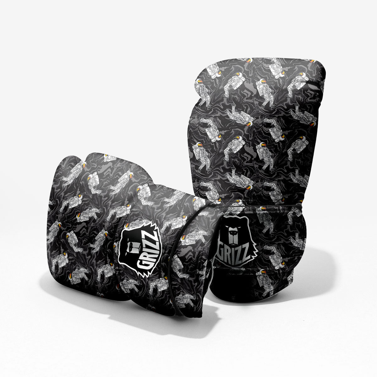 Astronaut Floating In Space Print Pro Boxing Glove