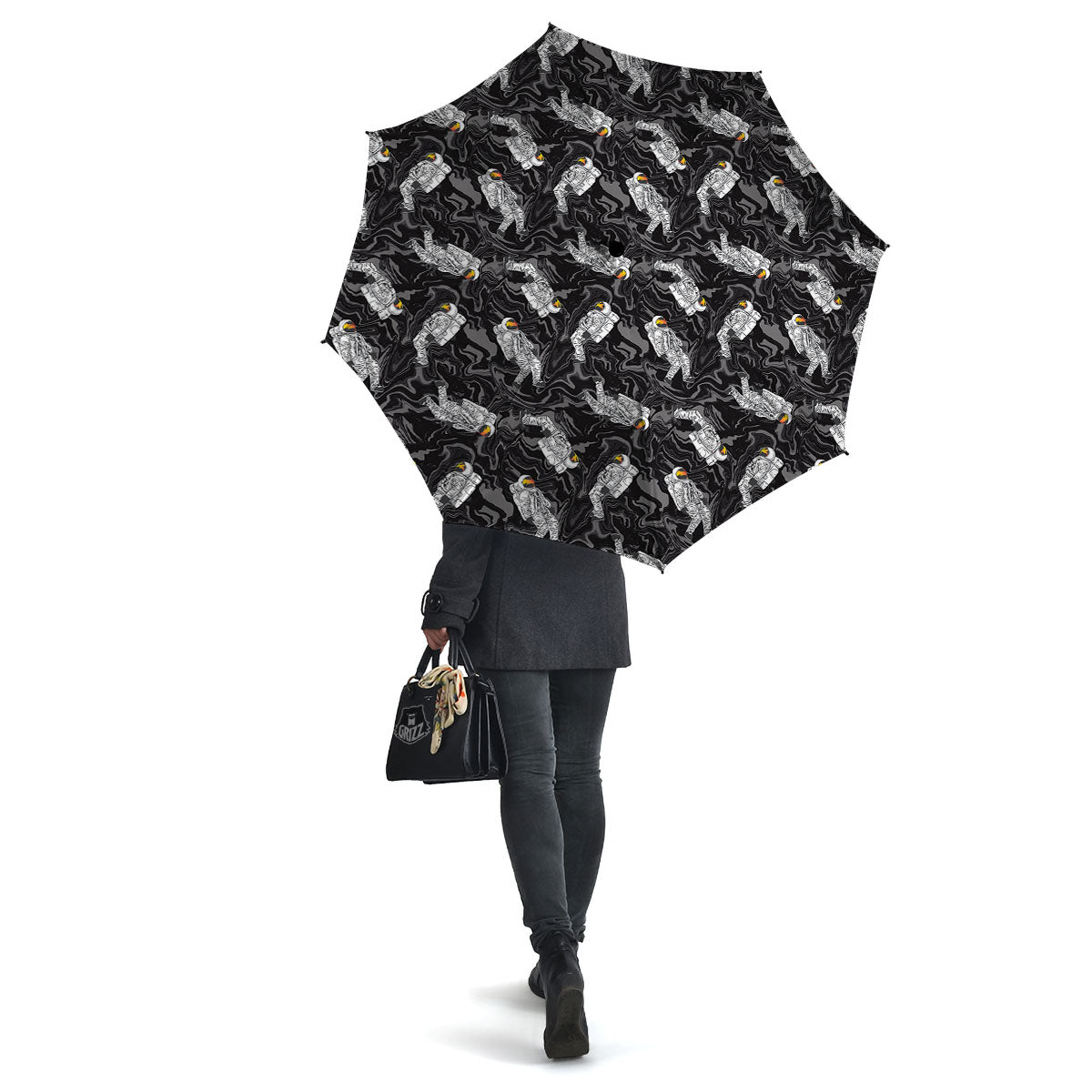 Astronaut Floating In Space Print Umbrella-grizzshop