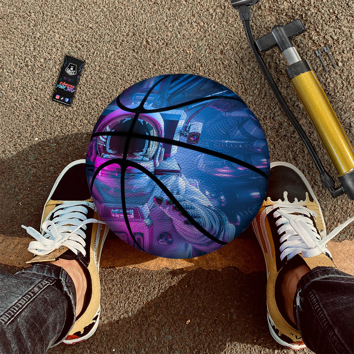 Astronaut Futuristic Print Basketball-grizzshop