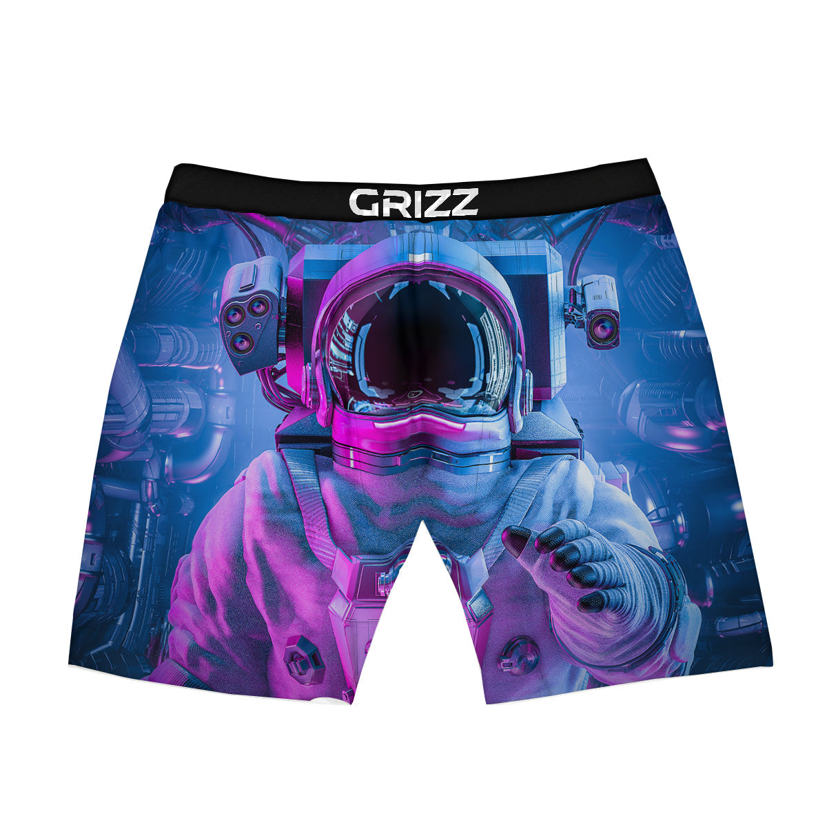 Astronaut Futuristic Print Boxer Briefs-grizzshop