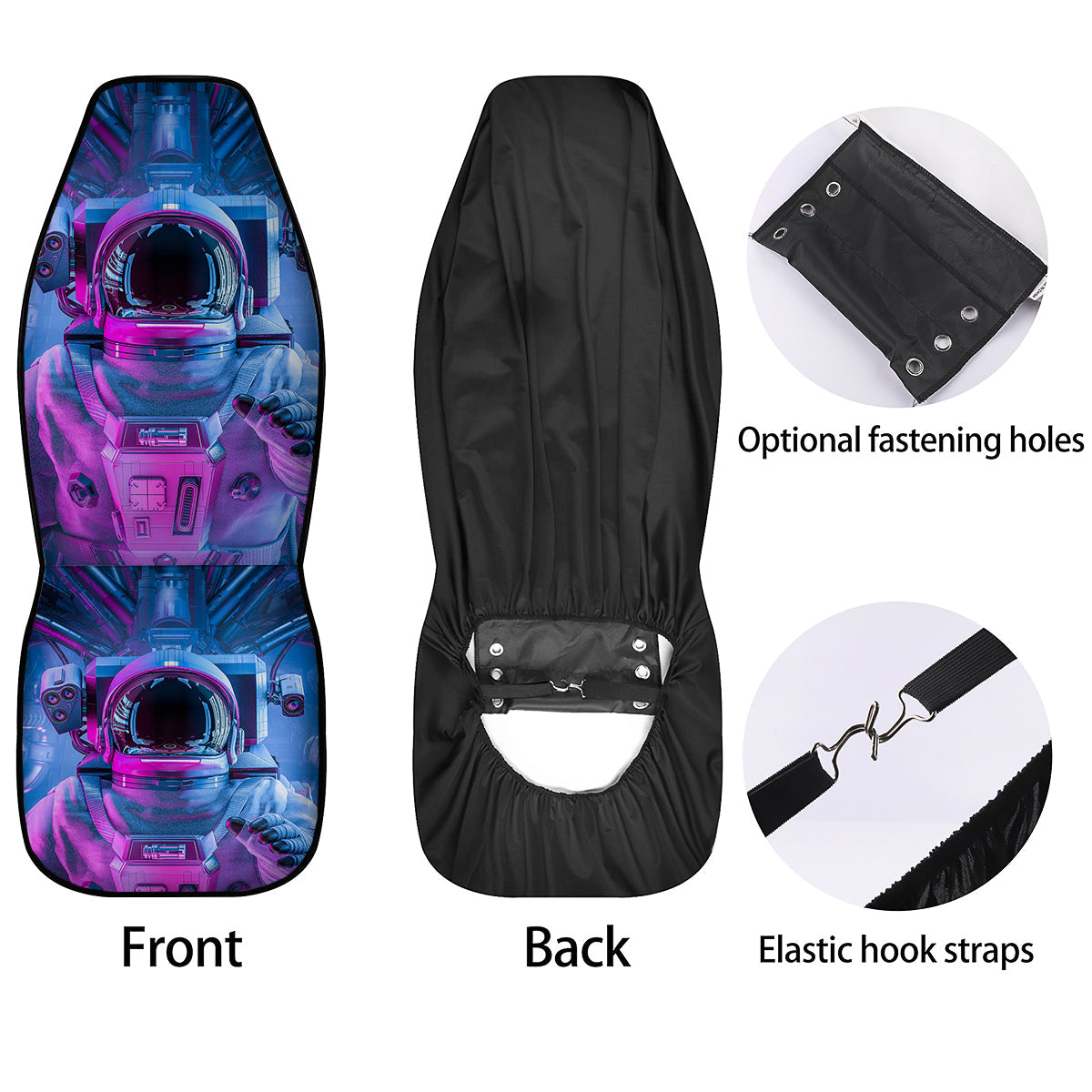 Astronaut Futuristic Print Car Seat Covers-grizzshop