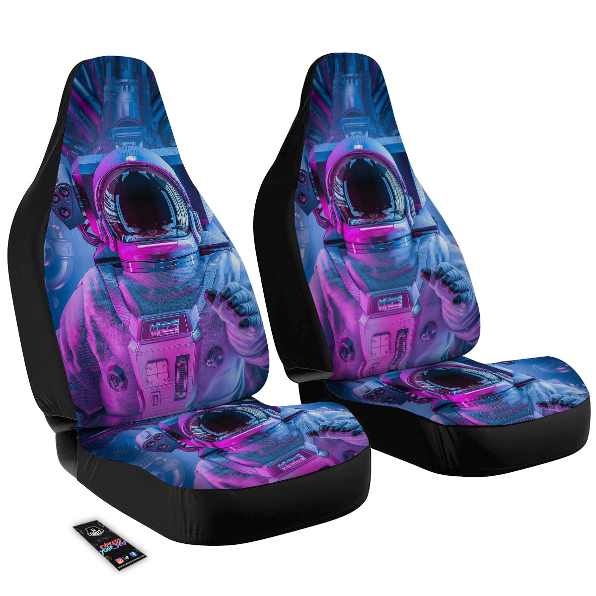 Astronaut Futuristic Print Car Seat Covers-grizzshop