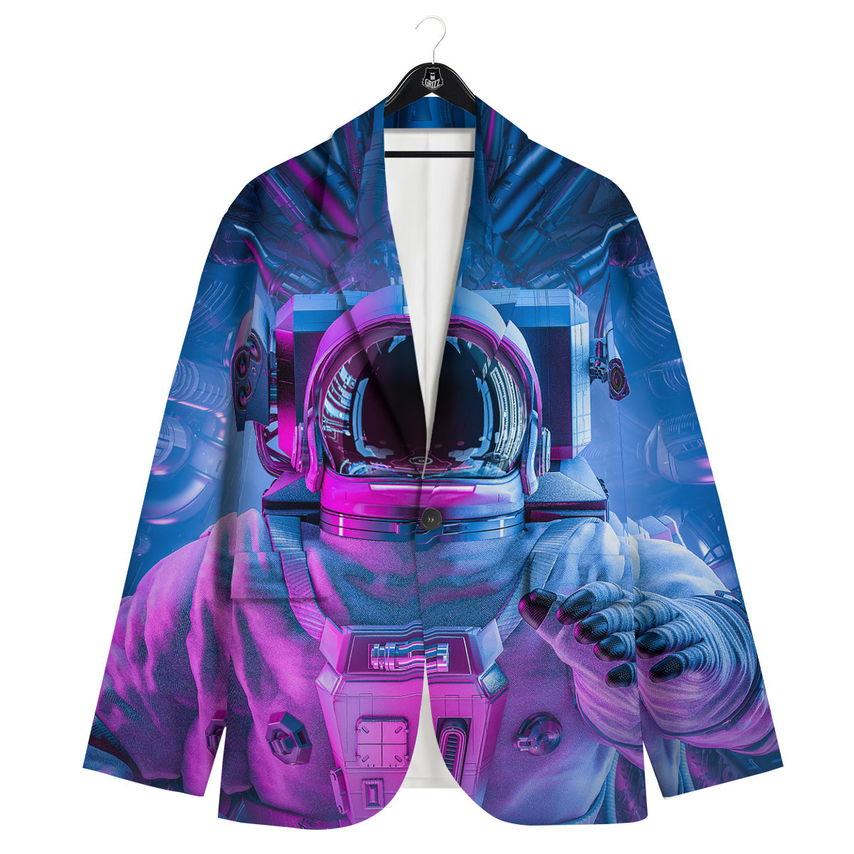Astronaut Futuristic Print Men's Sport Coat-grizzshop