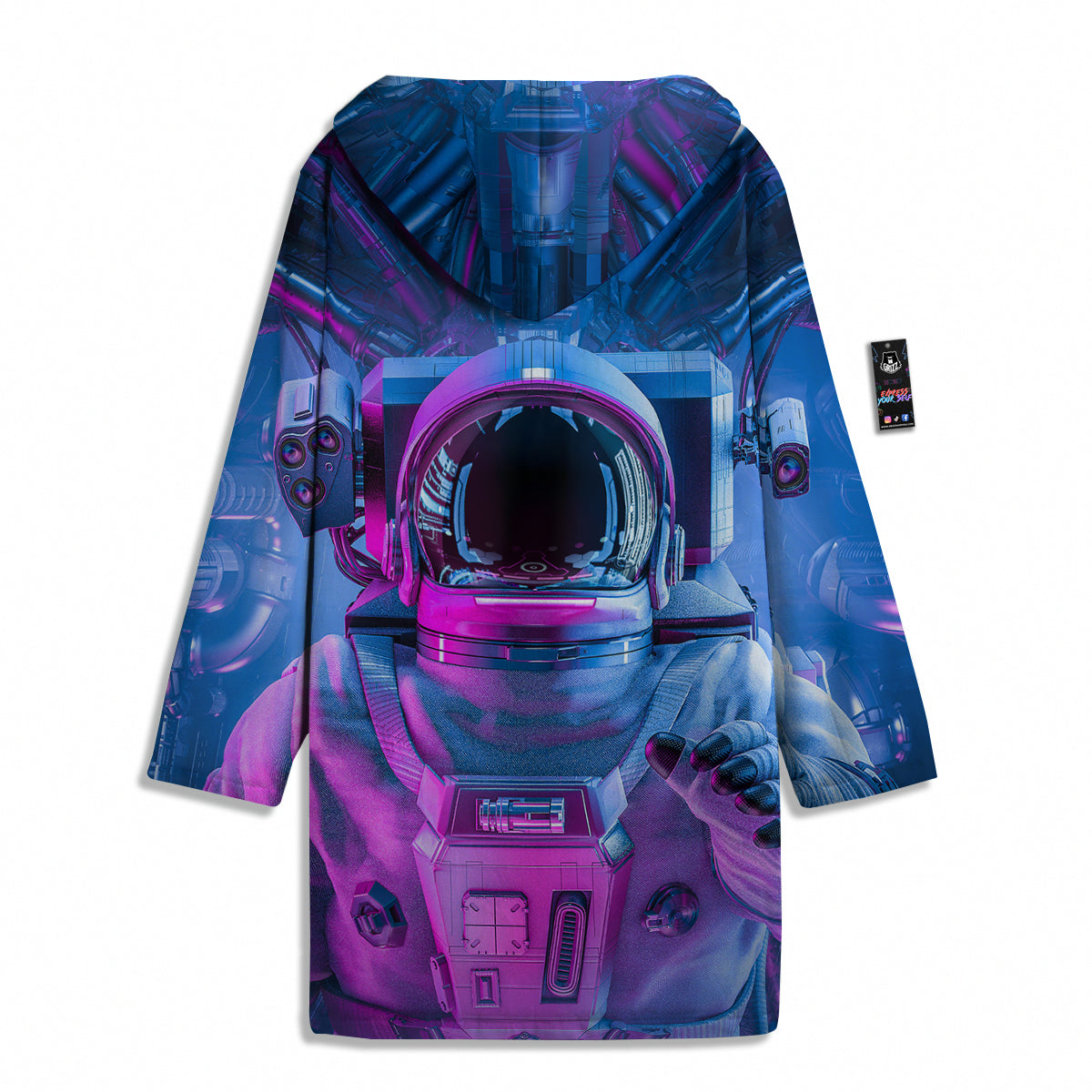 Astronaut Futuristic Print Men's Windbreaker Jacket-grizzshop