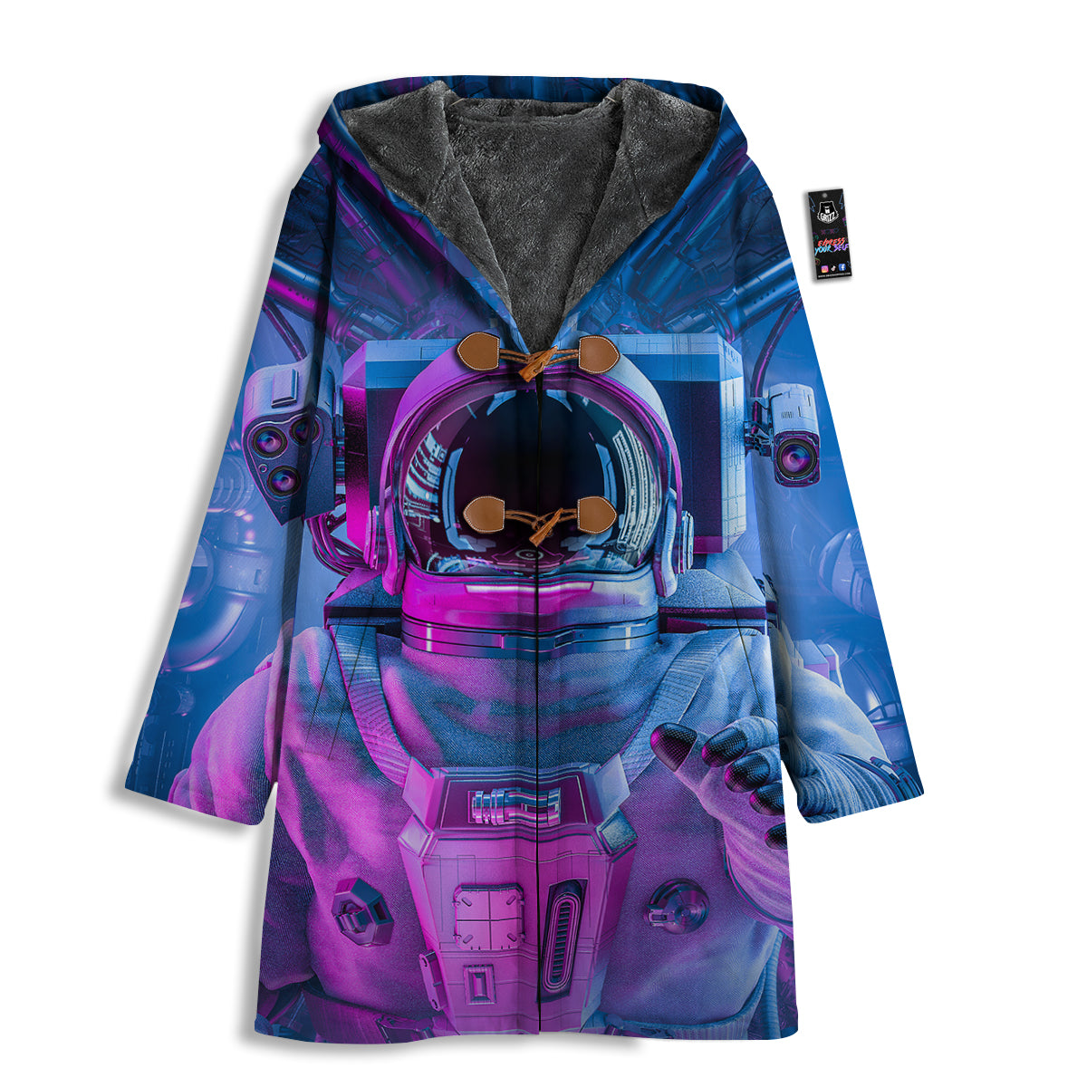 Astronaut Futuristic Print Men's Windbreaker Jacket-grizzshop