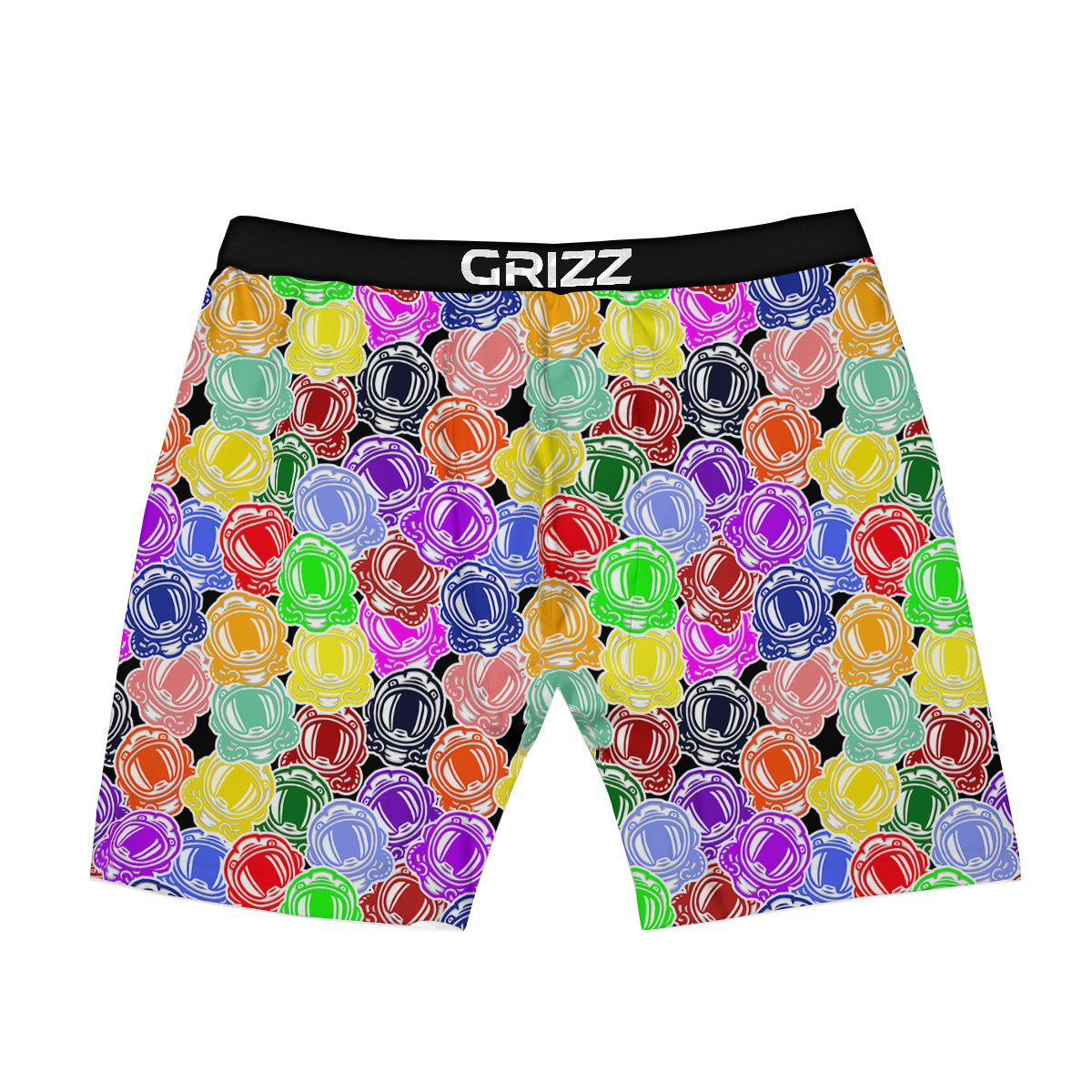Astronaut Helmet Colorful Print Pattern Boxer Briefs-grizzshop