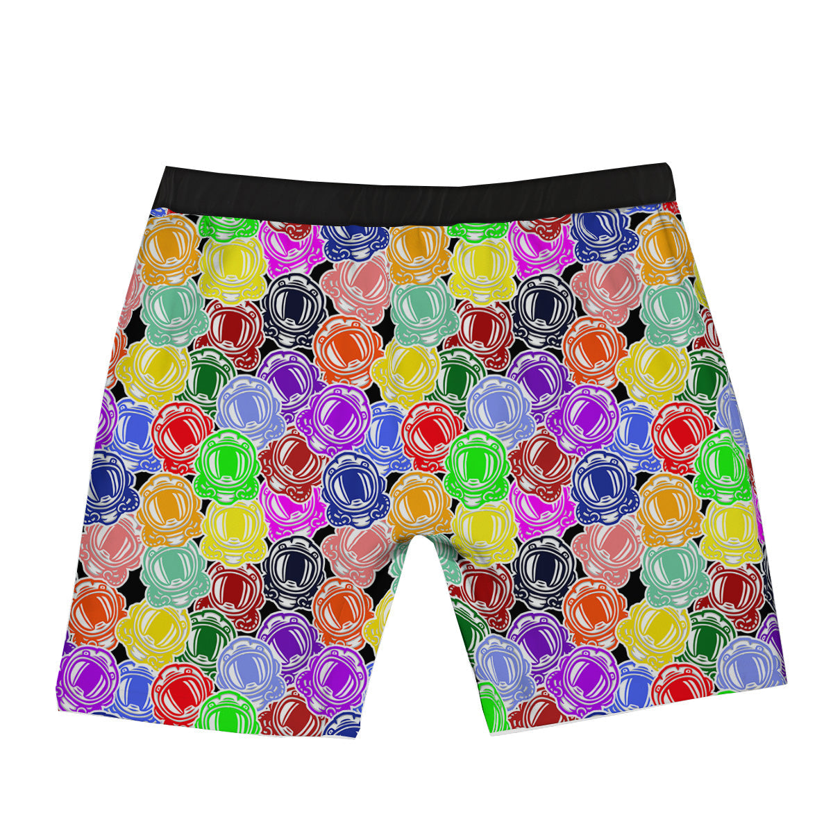 Astronaut Helmet Colorful Print Pattern Boxer Briefs-grizzshop
