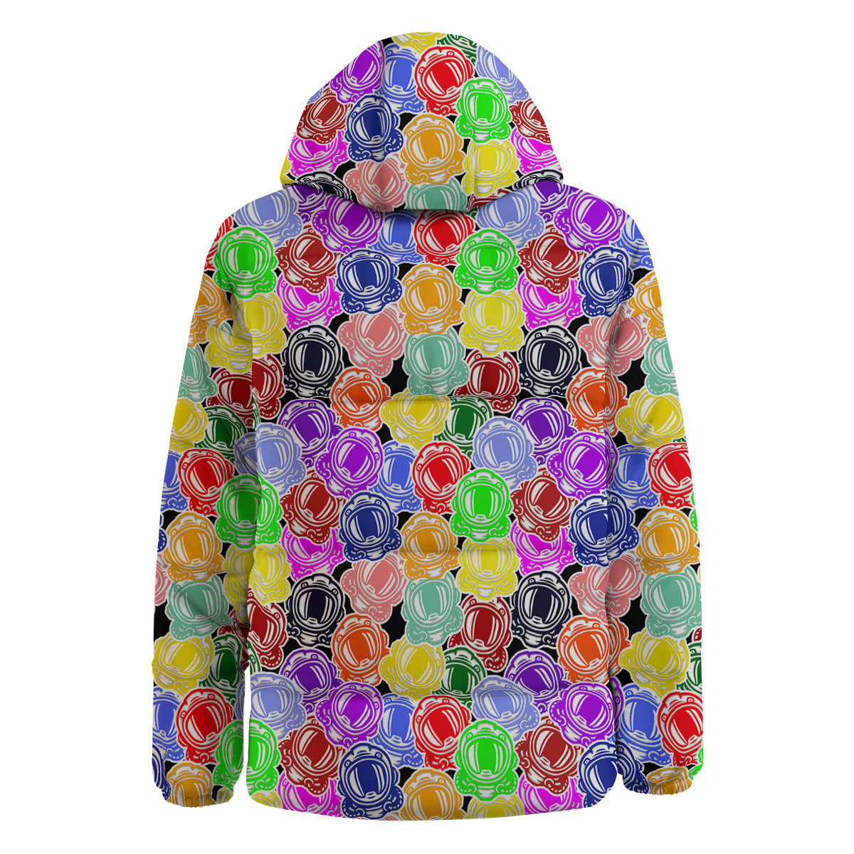 Astronaut Helmet Colorful Print Pattern Down Jacket-grizzshop