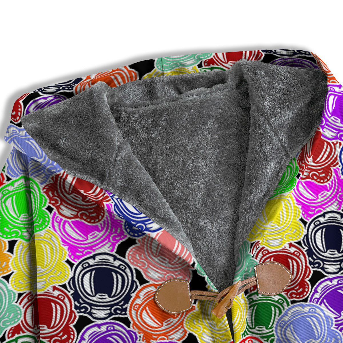 Astronaut Helmet Colorful Print Pattern Men's Windbreaker Jacket-grizzshop