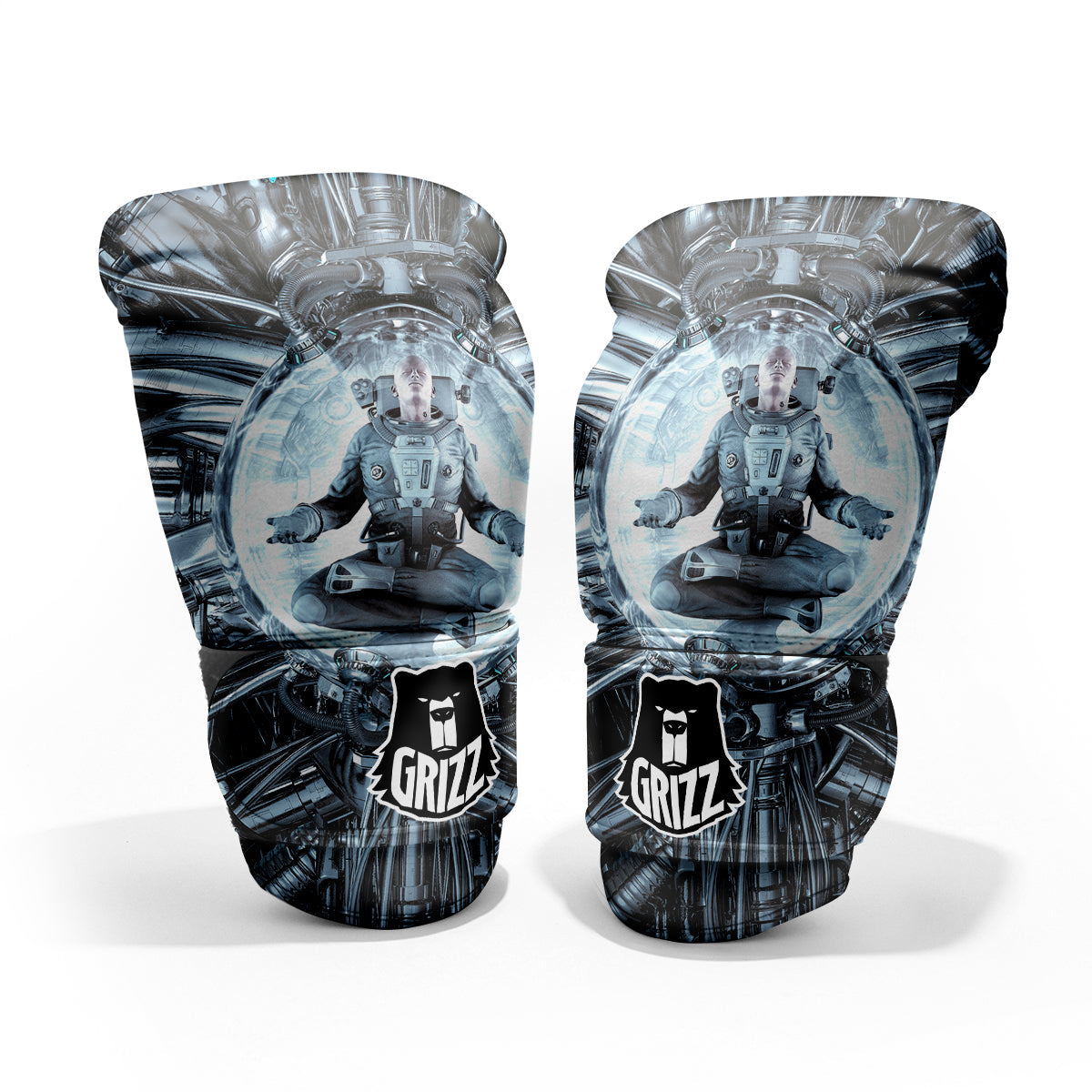 Astronaut In Machine Print Pro Boxing Glove