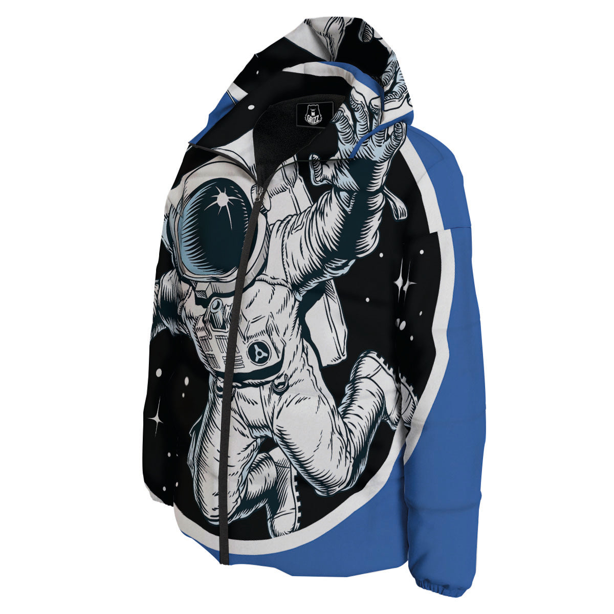 Astronaut In The Space Print Down Jacket-grizzshop