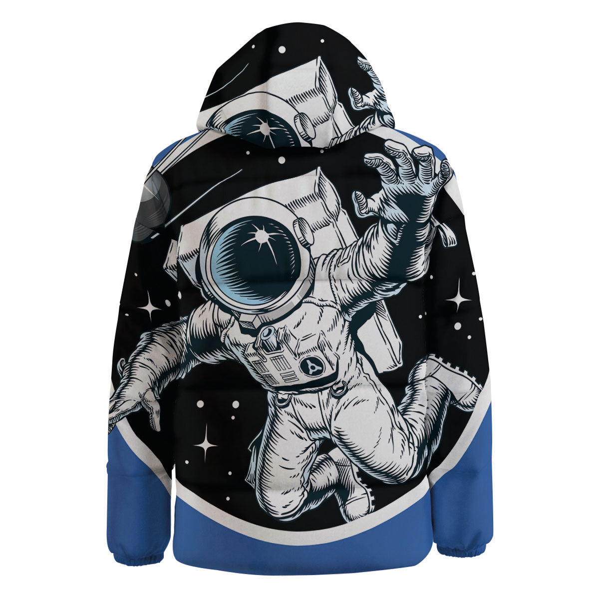 Astronaut In The Space Print Down Jacket-grizzshop