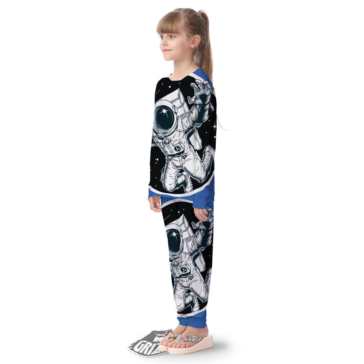 Astronaut In The Space Print Kid's Pajamas-grizzshop