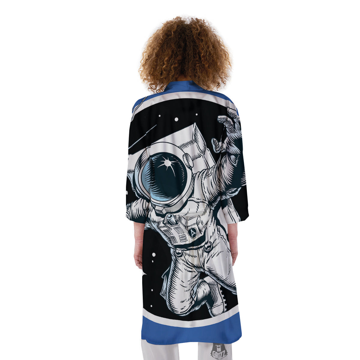 Astronaut In The Space Print Kimono-grizzshop