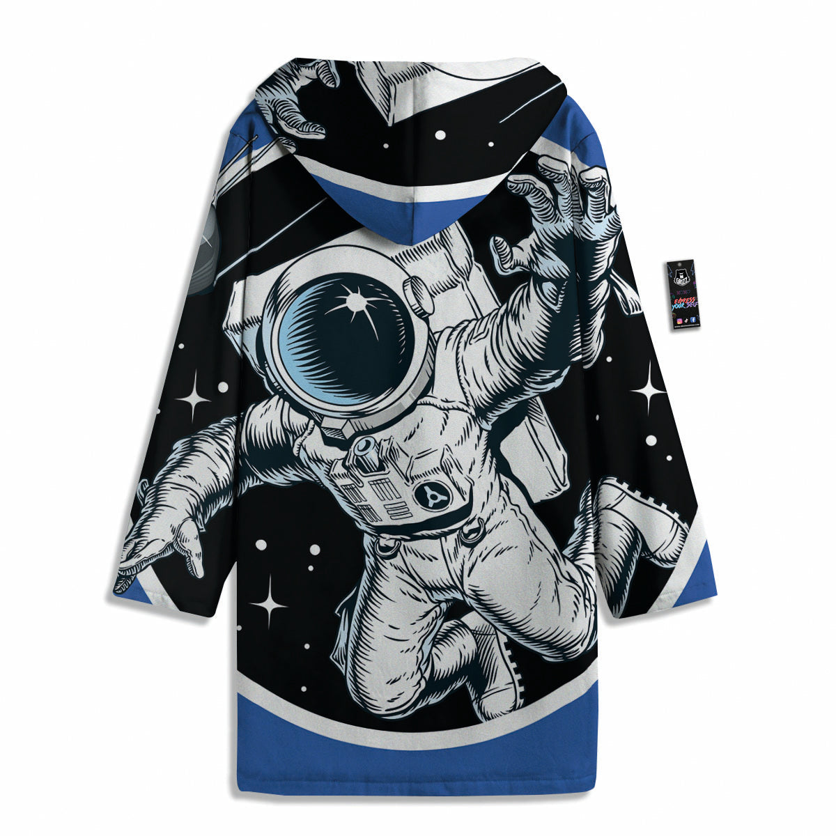 Astronaut In The Space Print Men's Windbreaker Jacket-grizzshop