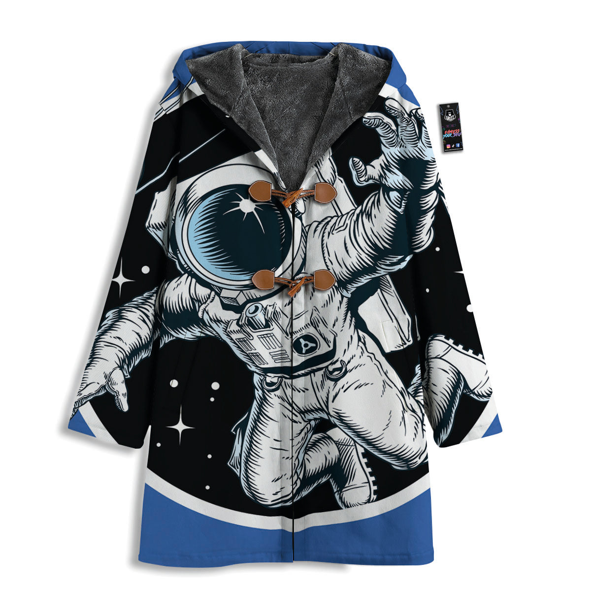 Astronaut In The Space Print Men's Windbreaker Jacket-grizzshop