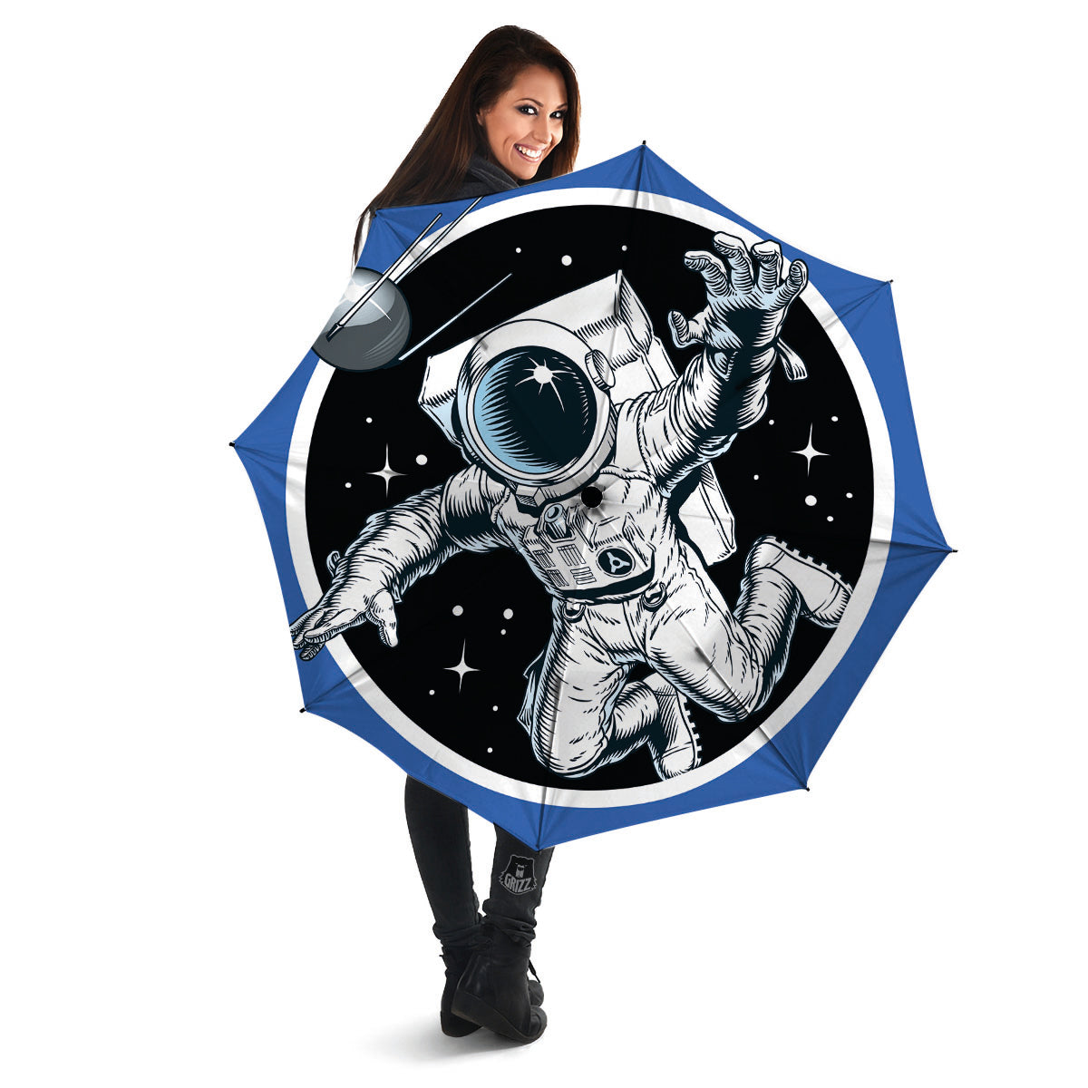 Astronaut In The Space Print Umbrella-grizzshop