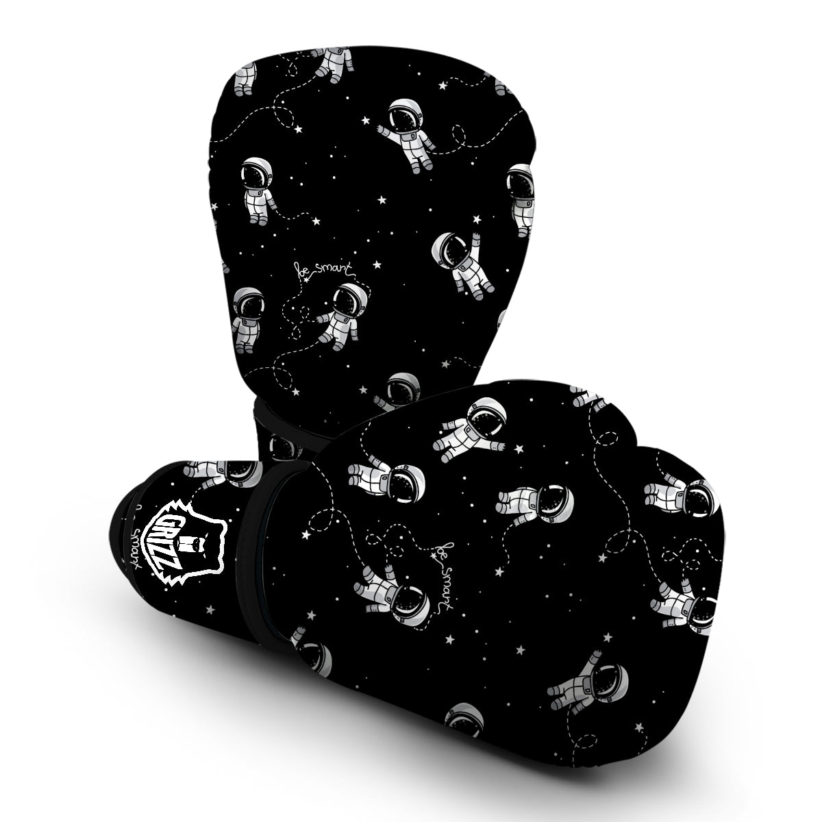 Astronaut Pattern Print Boxing Gloves-grizzshop