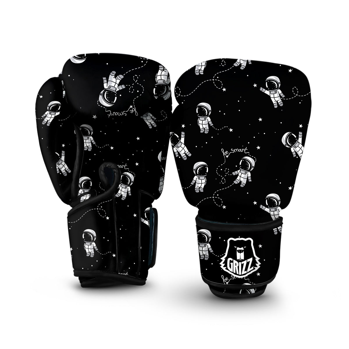 Astronaut Pattern Print Boxing Gloves-grizzshop