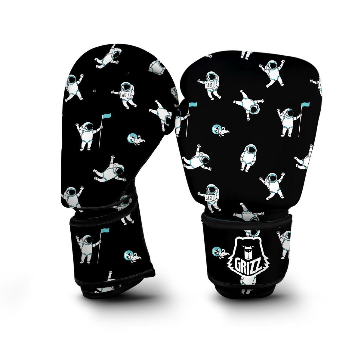 Astronaut Print Pattern Boxing Gloves-grizzshop