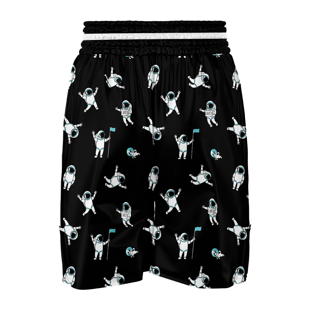 Astronaut Print Pattern Boxing Shorts-grizzshop