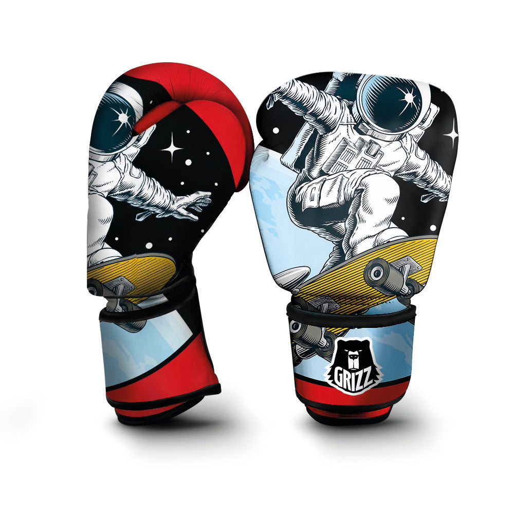 Astronaut Skateboard Print Boxing Gloves-grizzshop