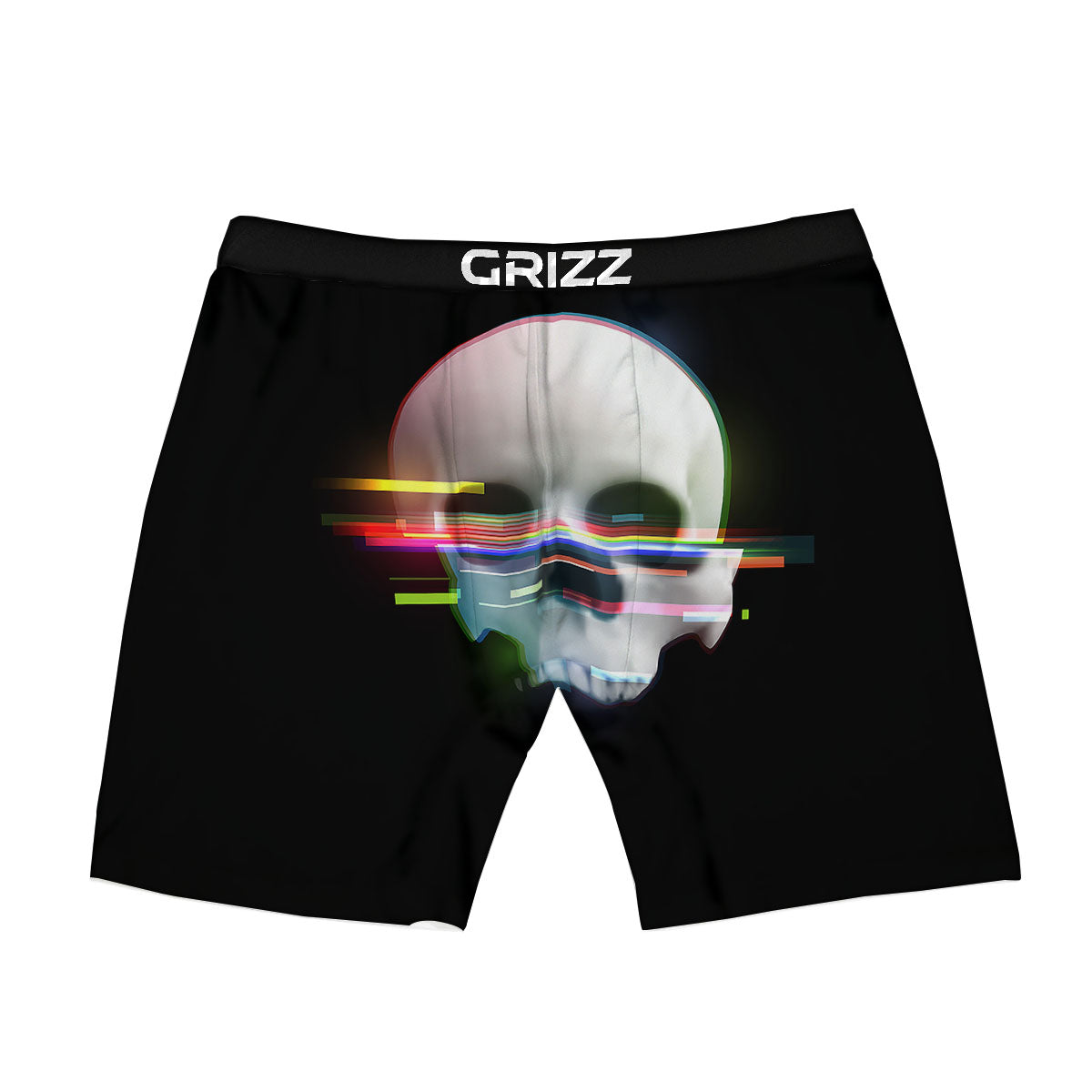 Astronaut Skull Digital Glitch Print Boxer Briefs-grizzshop