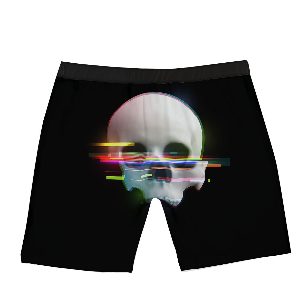 Astronaut Skull Digital Glitch Print Boxer Briefs-grizzshop