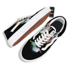 Astronaut Skull Digital Glitch Print Skate Shoes-grizzshop