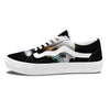 Astronaut Skull Digital Glitch Print Skate Shoes-grizzshop