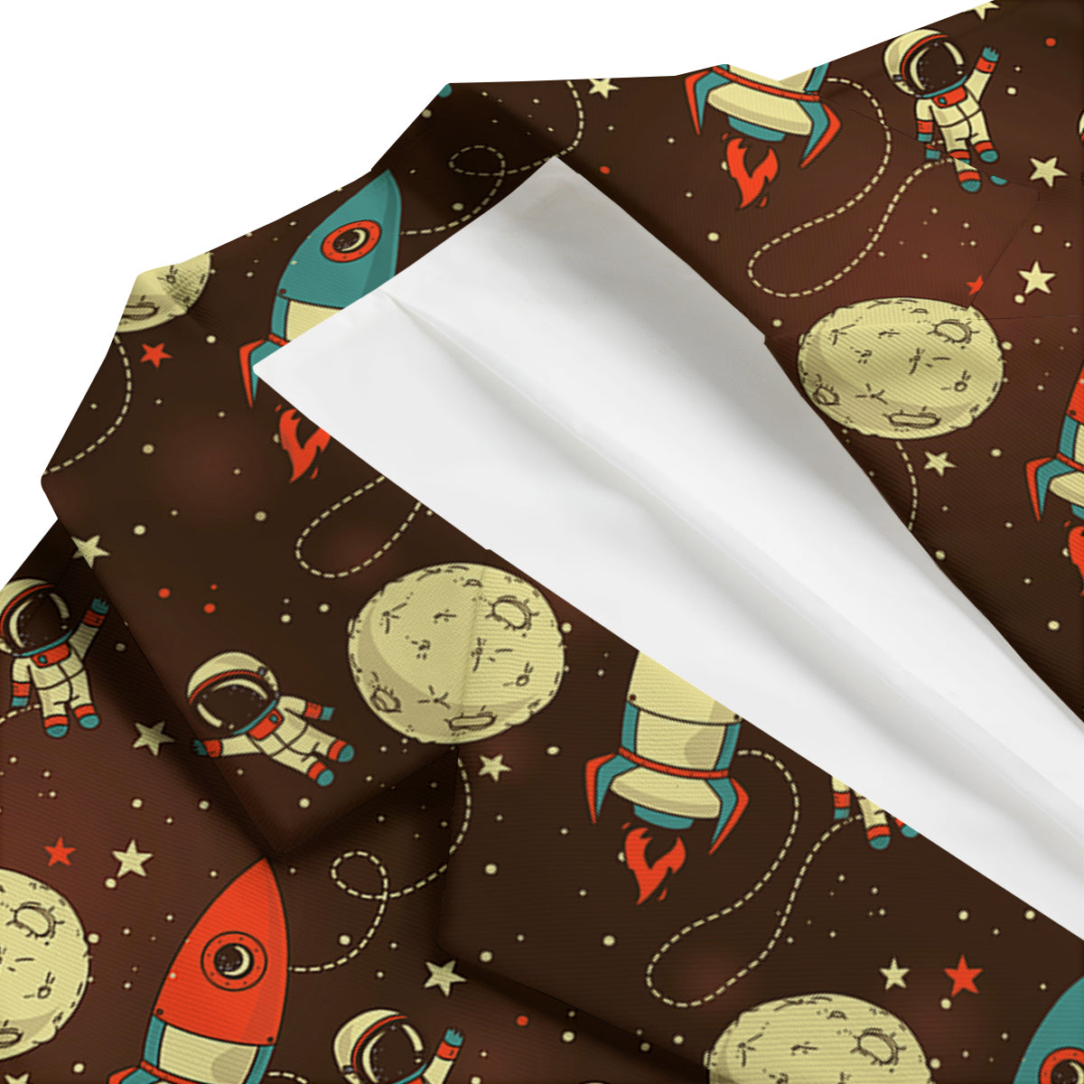 Astronaut Space Pattern Print Men's Blazer-grizzshop