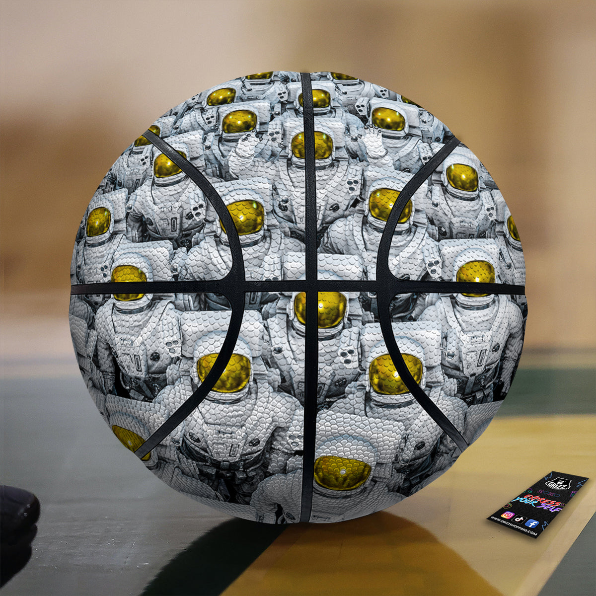 Astronauts Group Print Basketball-grizzshop