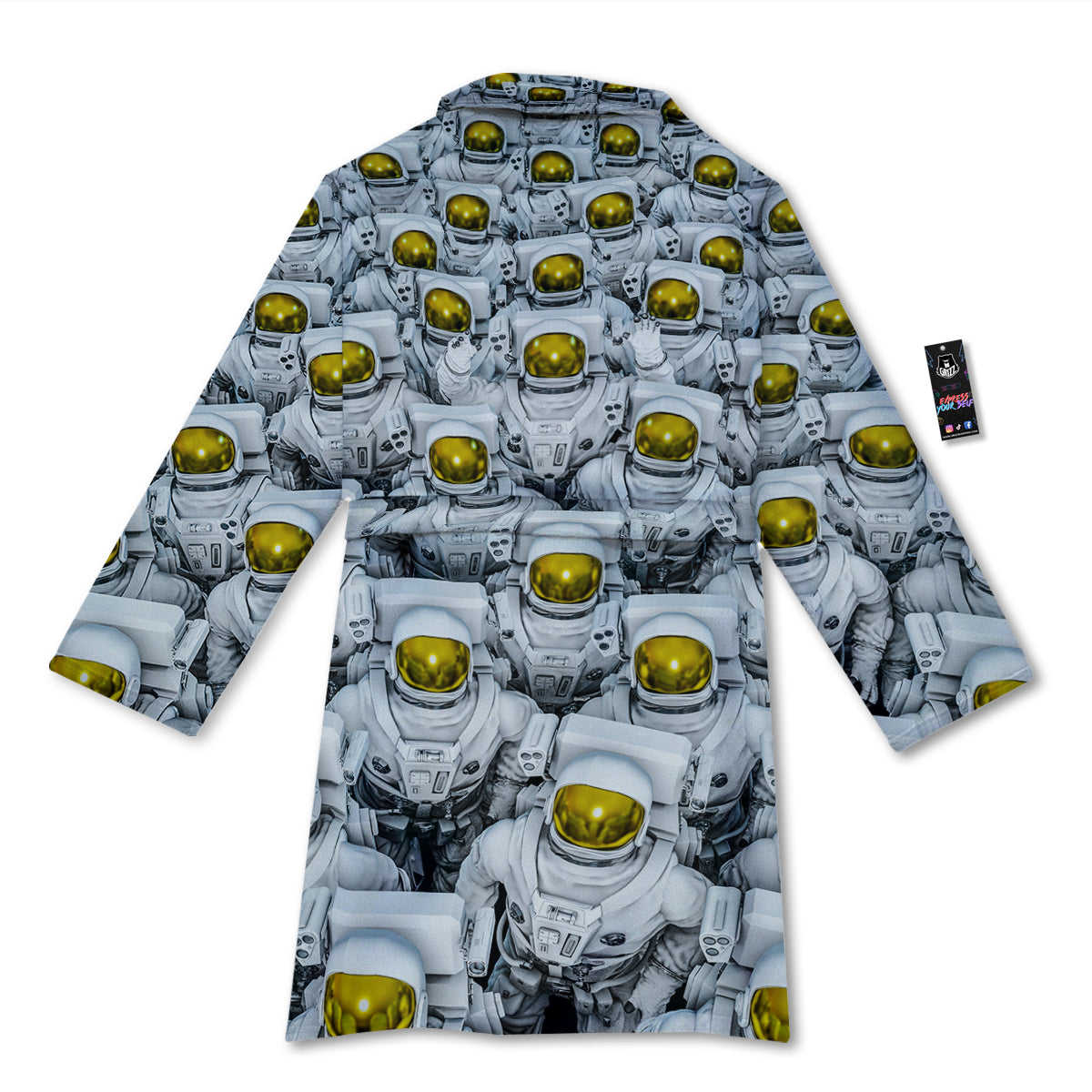 Astronauts Group Print Bathrobe-grizzshop