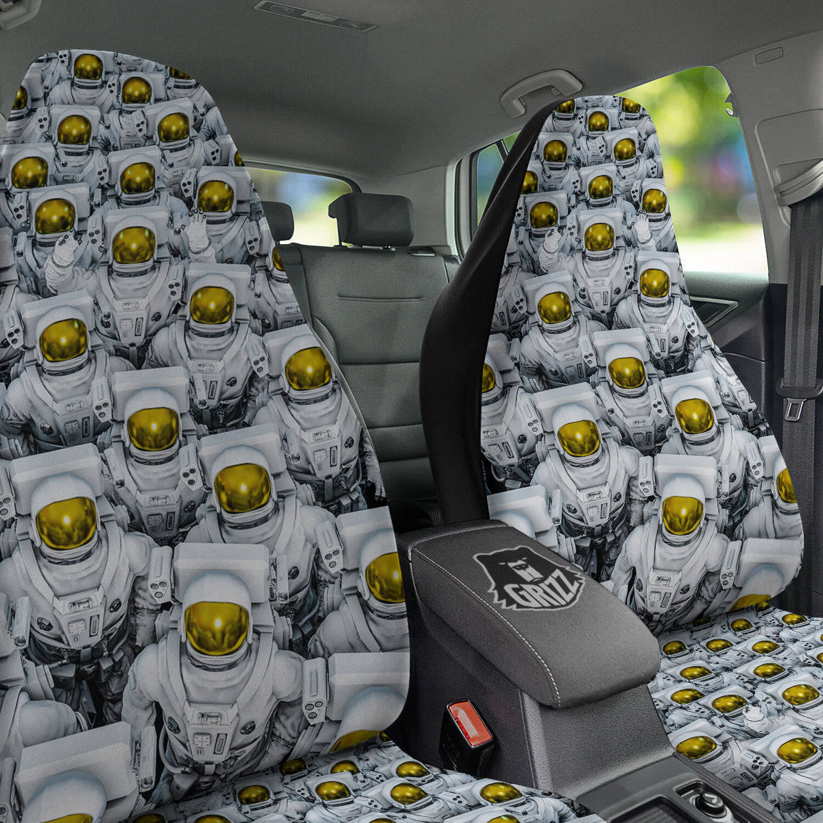 Astronauts Group Print Car Seat Covers-grizzshop