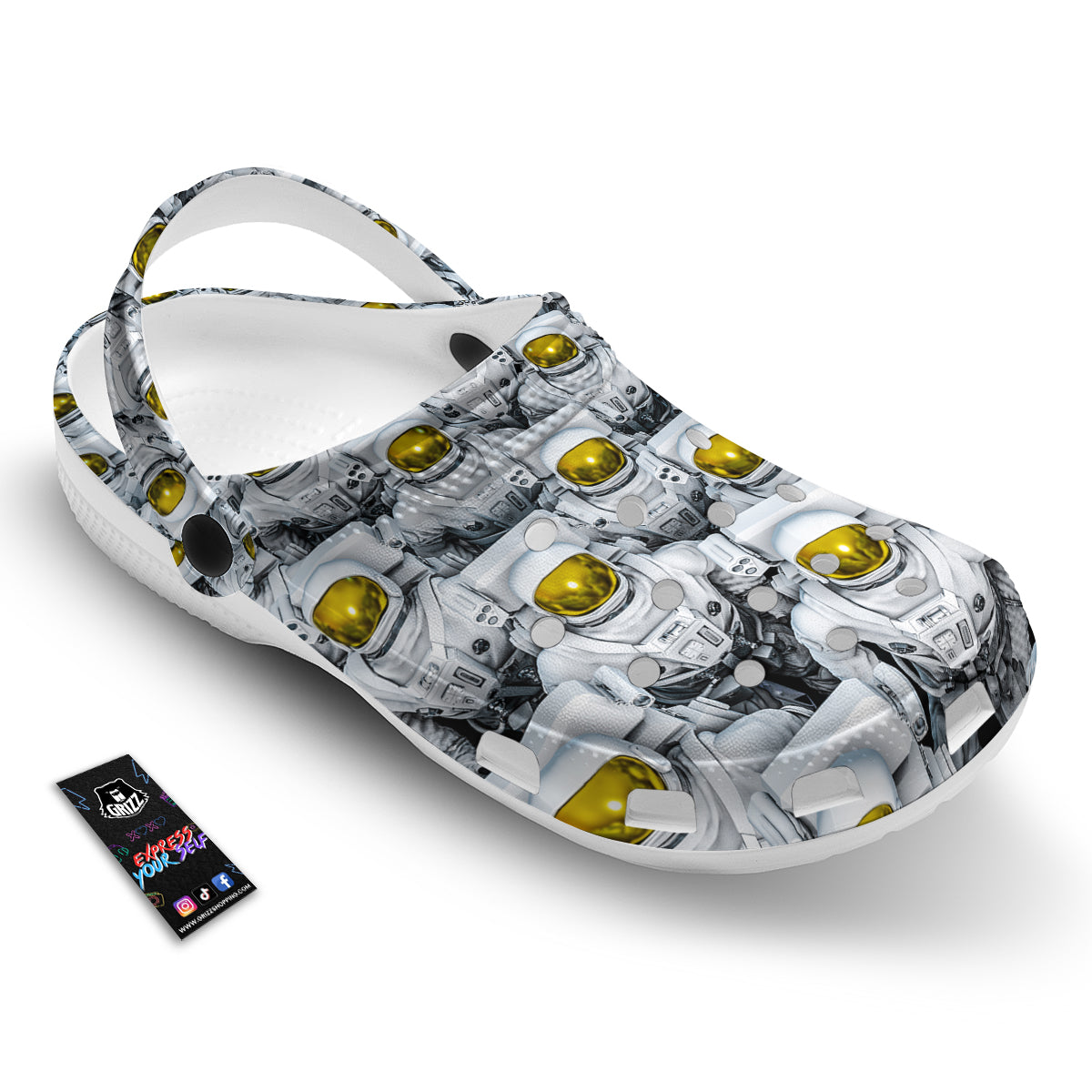 Astronauts Group Print Clog-grizzshop