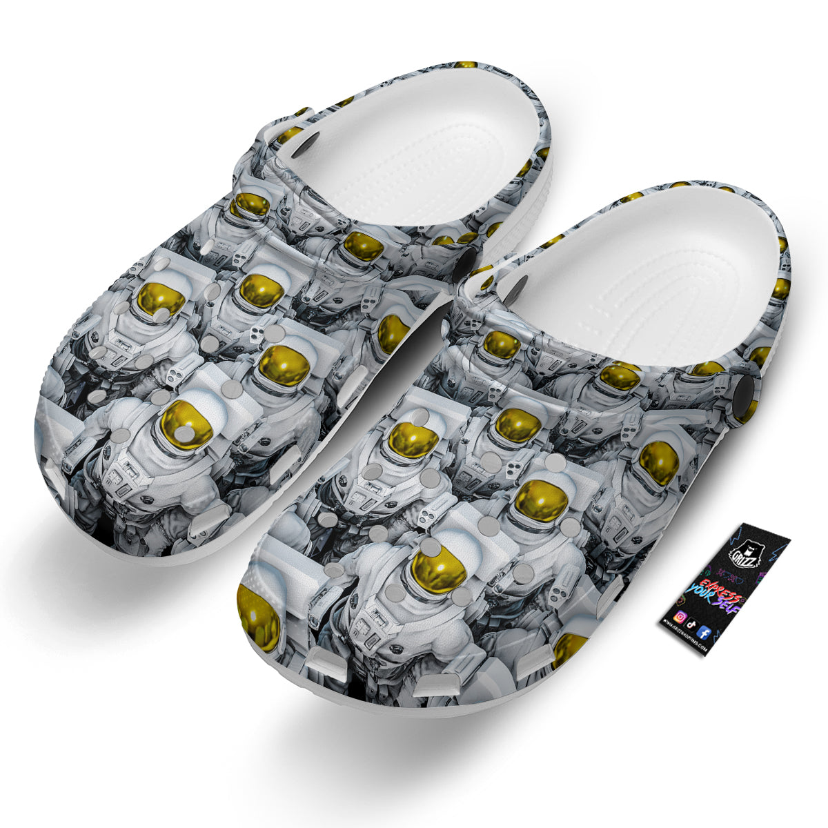 Astronauts Group Print Clog-grizzshop