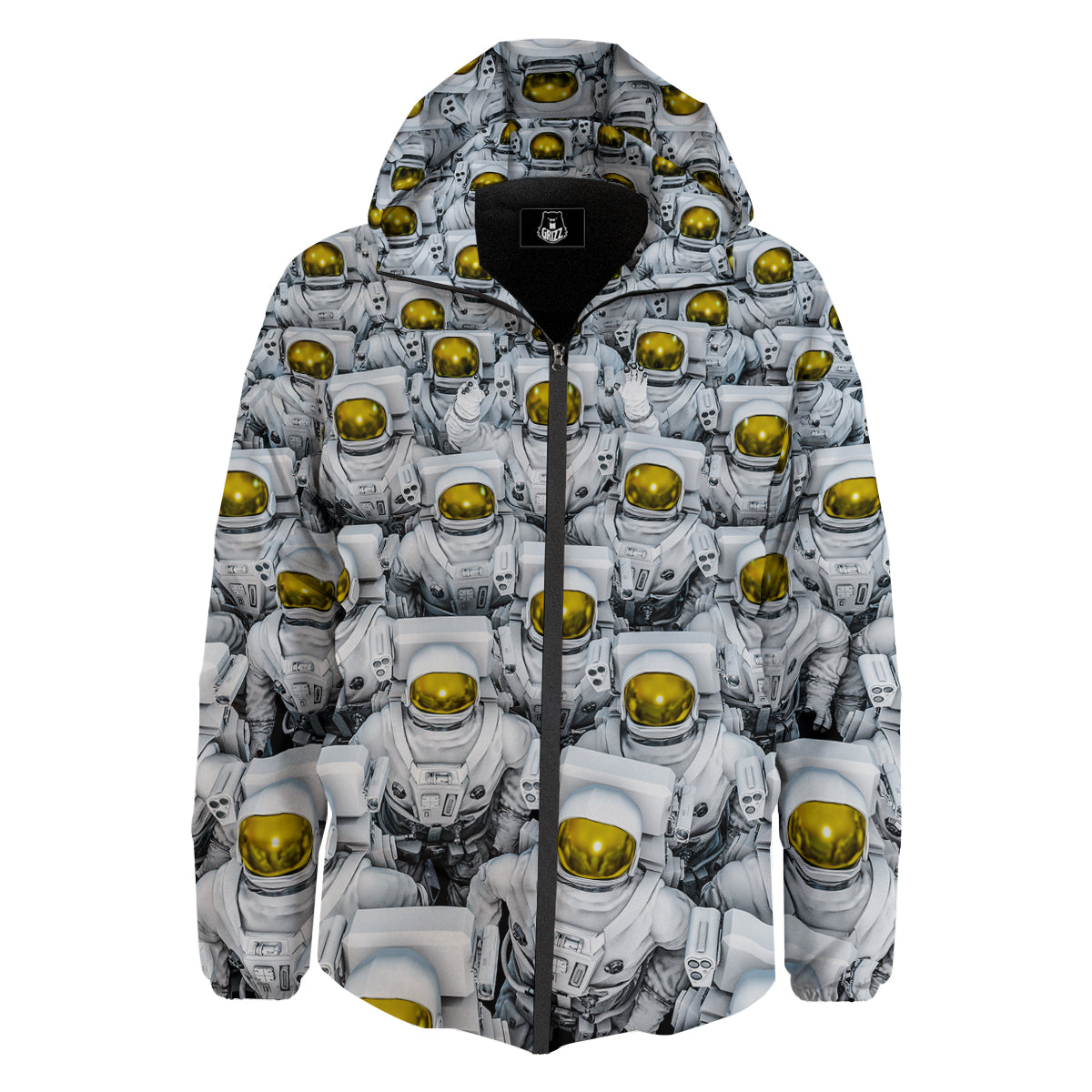 Astronauts Group Print Down Jacket-grizzshop
