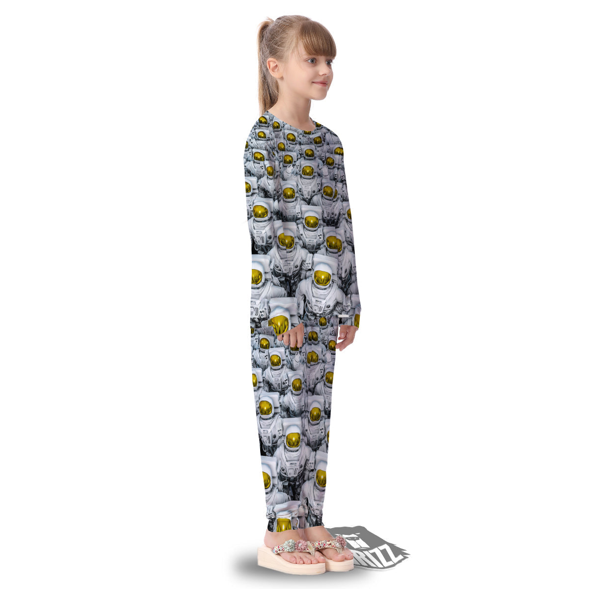 Astronauts Group Print Kid's Pajamas-grizzshop