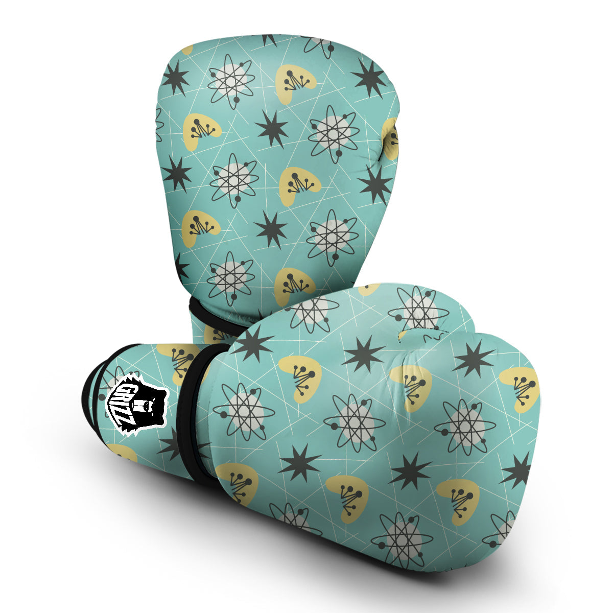Atom Science Pattern Print Boxing Gloves-grizzshop
