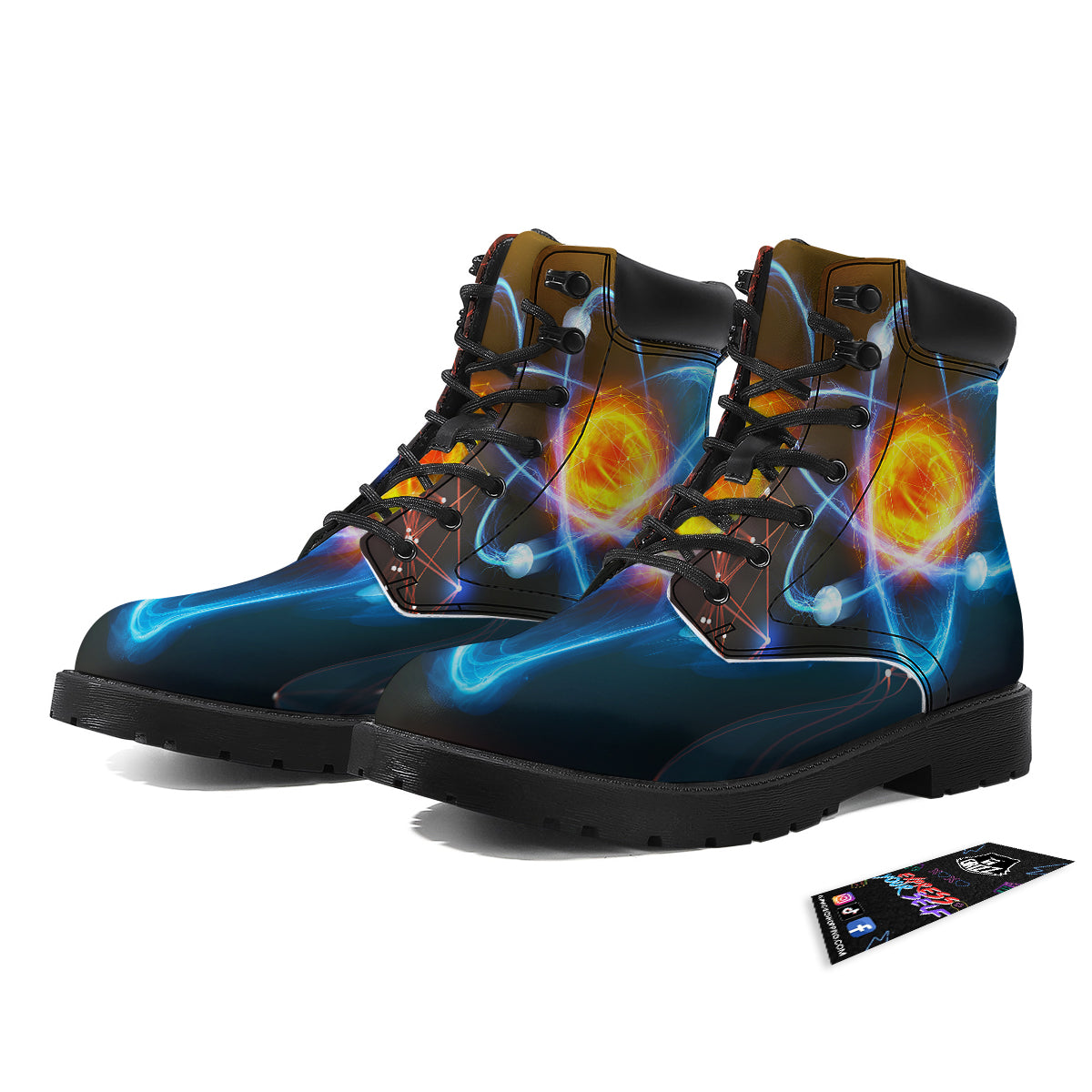 Atomic Structure Print Boots-grizzshop