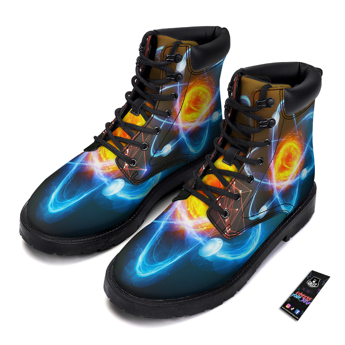 Atomic Structure Print Boots-grizzshop