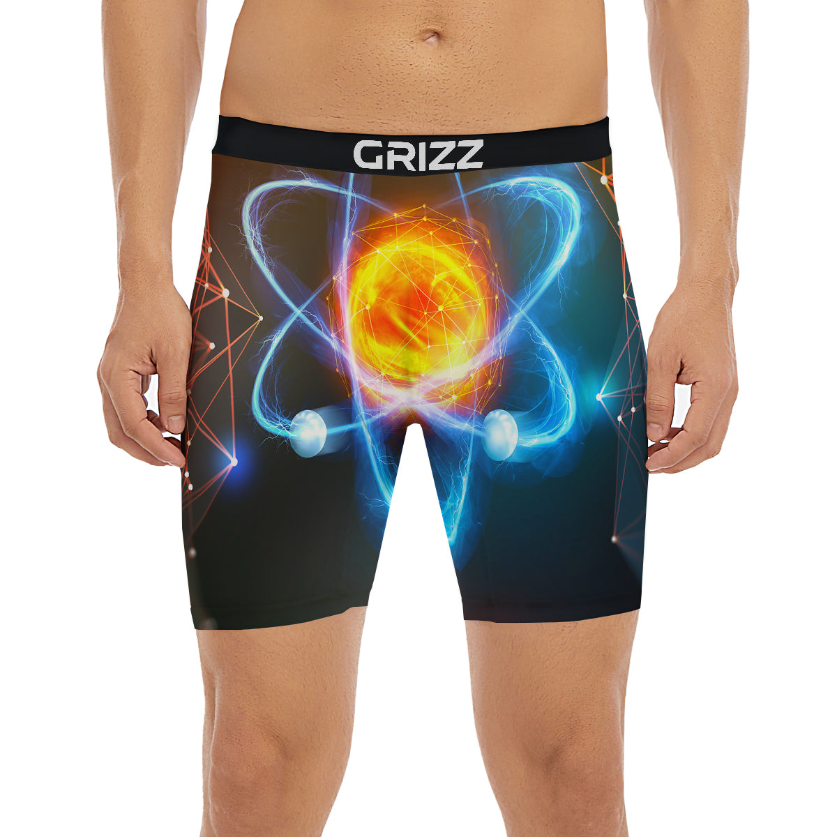 Atomic Structure Print Boxer Briefs-grizzshop