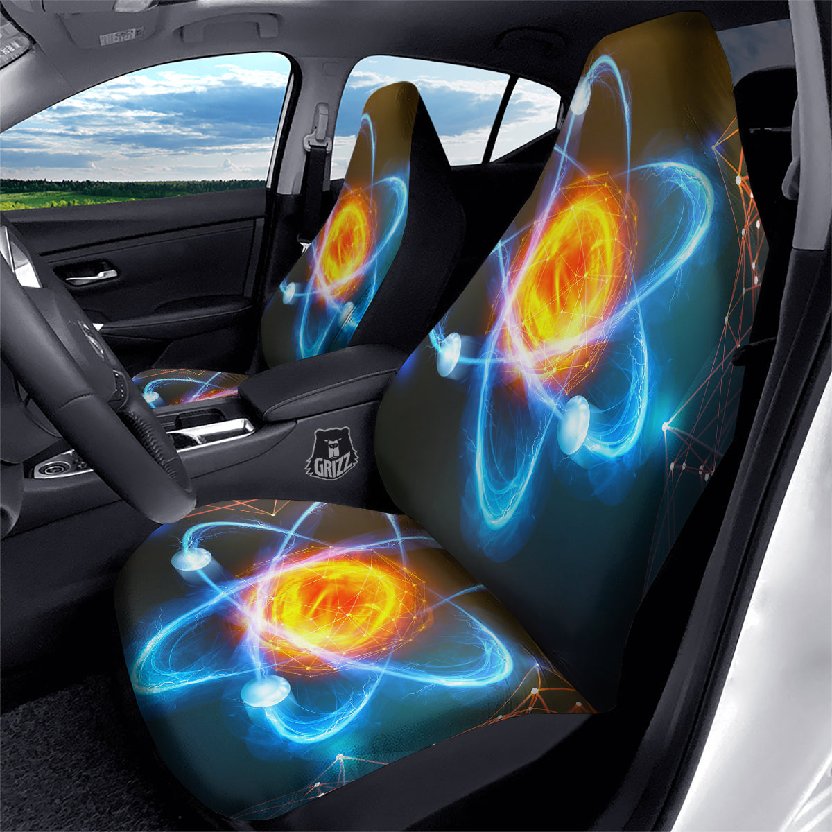 Atomic Structure Print Car Seat Covers-grizzshop